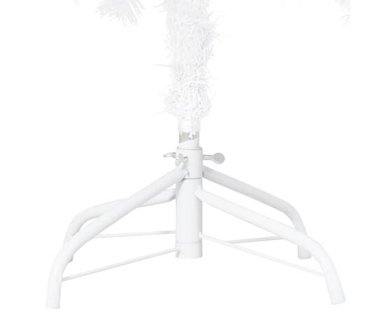 Pom de crăciun artificial cu led-uri/globuri alb 120 cm pvc, 4 image