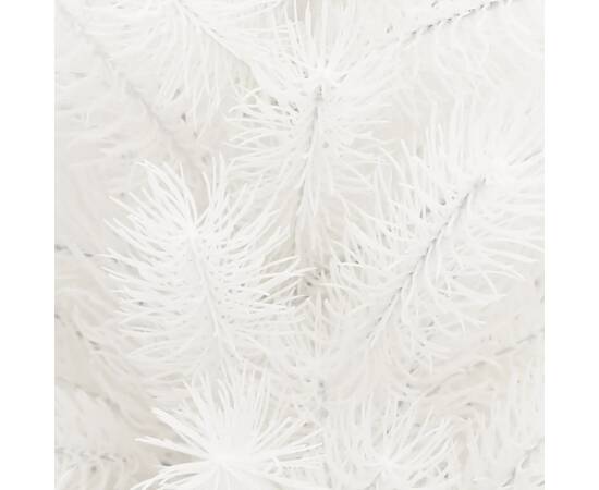 Set brad de crăciun artificial cu led-uri/globuri, alb, 65 cm, 5 image