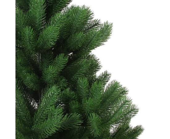 Pom de crăciun artificial brad nordmann led&globuri verde 240cm, 4 image