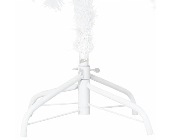 Pom de crăciun artificial cu led-uri/globuri, alb, 120 cm pvc, 4 image