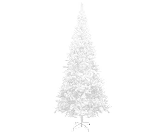 Set brad crăciun artificial cu led-uri/globuri, alb, 240 cm, l, 2 image