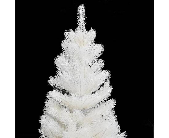 Set brad de crăciun artificial cu led-uri/globuri, alb, 90 cm, 3 image