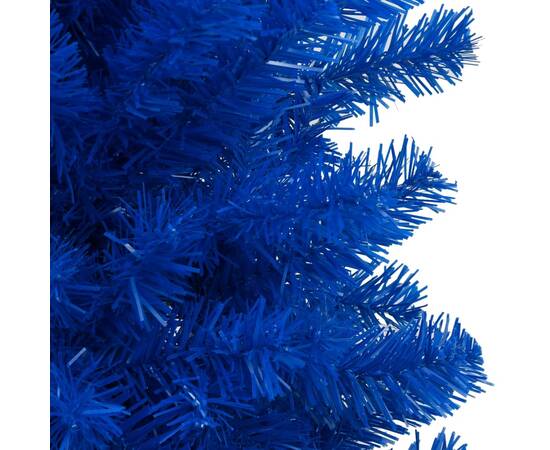 Set pom crăciun artificial led-uri&globuri albastru 240cm pvc, 4 image