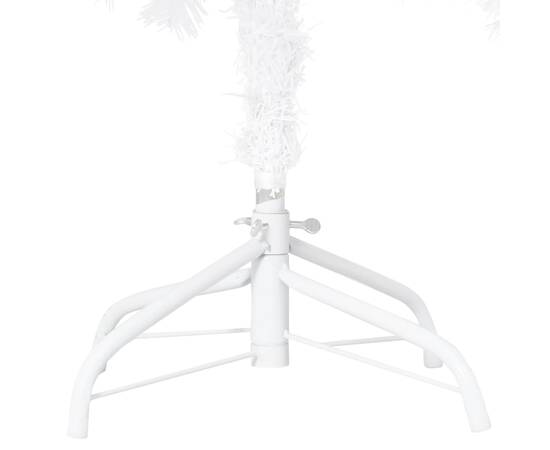 Brad de crăciun artficial cu led-uri&globuri, alb, 210 cm, pvc, 4 image