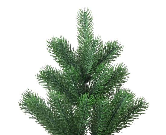 Pom crăciun artificial brad nordmann led&globuri verde 150 cm, 3 image