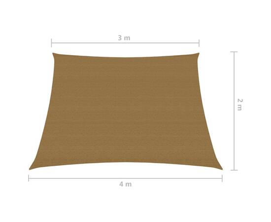 Pânză parasolar, gri taupe, 3/4x2 m, hdpe, 160 g/m², 6 image