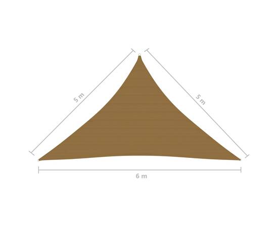 Pânză parasolar, gri taupe, 5x5x6 m, hdpe, 160 g/m², 6 image