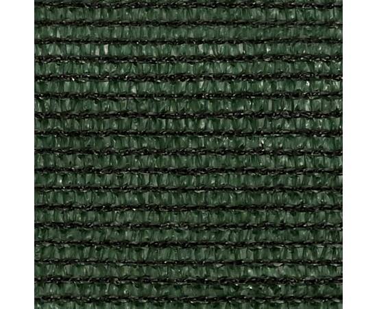 Pânză parasolar, verde închis, 3,5x3,5x4,9 m, hdpe, 160 g/m², 2 image