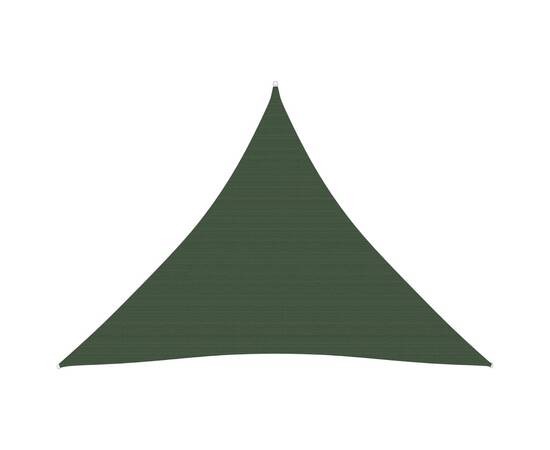 Pânză parasolar, verde închis, 3,6x3,6x3,6 m, hdpe, 160 g/m²