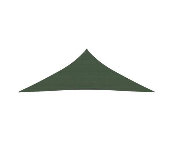 Pânză parasolar, verde închis, 3,6x3,6x3,6 m, hdpe, 160 g/m², 3 image