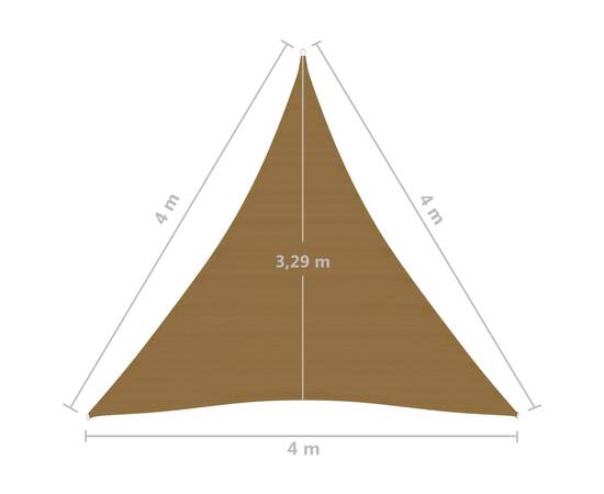 Parasolar, gri taupe, 4x4x4 m, hdpe, 160 g/m², 6 image