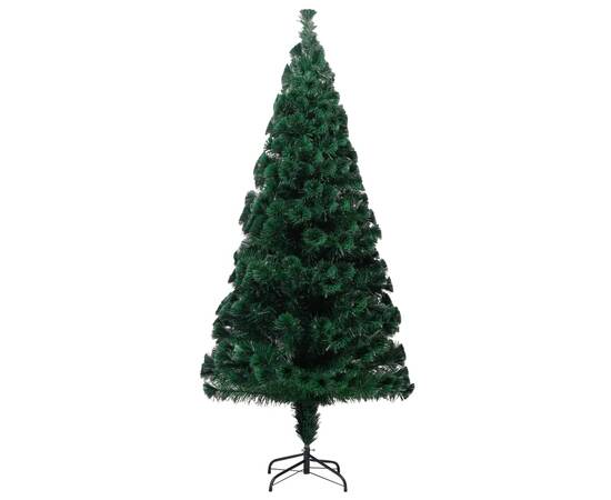 Pom de crăciun artificial cu suport, verde, 210cm, fibră optică, 2 image