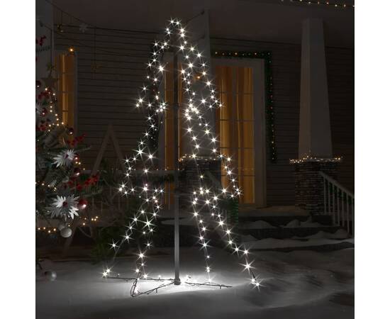 Brad crăciun conic, 160 led-uri, 78x120 cm, interior & exterior, 3 image