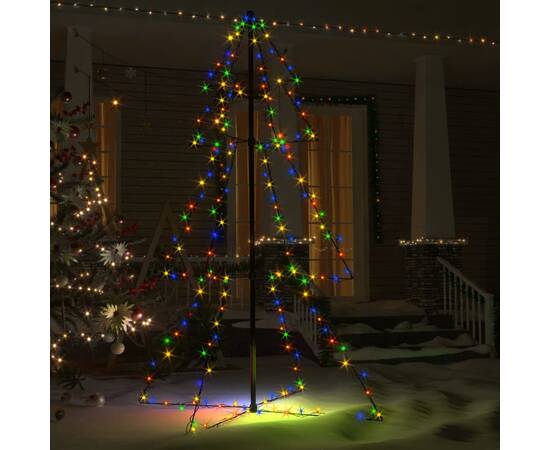Brad crăciun conic, 200 led-uri, 98x150 cm, interior & exterior, 3 image