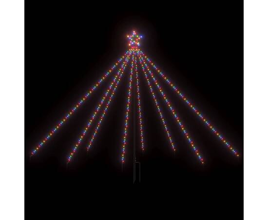 Cascadă lumini pentru brad de crăciun 400 led-uri colorat 2,5 m, 2 image