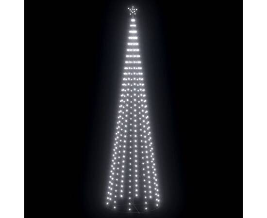 Decorațiune brad crăciun conic 752 led-uri alb rece 160x500 cm, 2 image
