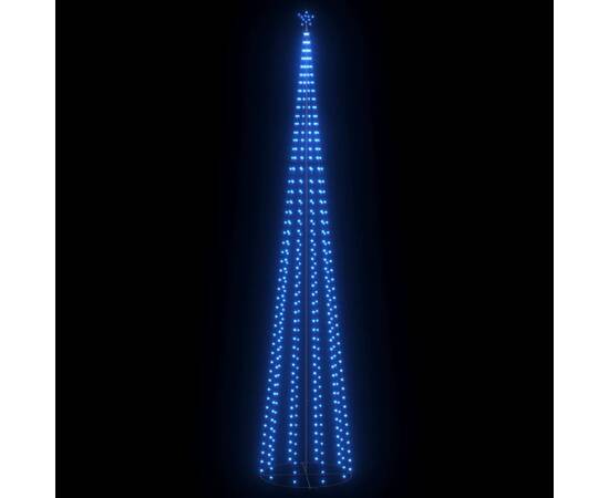 Decorațiune brad crăciun conic 752 led-uri albastru 160x500 cm, 2 image