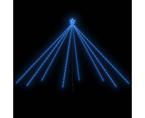 Lumini brad de crăciun 576 led-uri albastru 3,6 m int./ext., 2 image