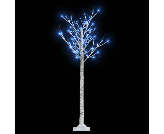 Pom crăciun 140 led-uri albastru 1,5 m salcie interior/exterior, 2 image