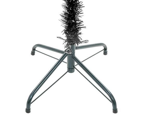 Brad de crăciun artificial subțire, negru, 180 cm, 5 image