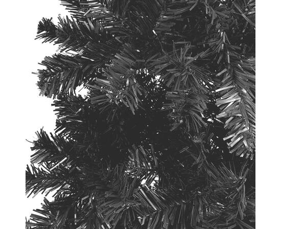 Brad de crăciun artificial subțire, negru, 180 cm, 4 image