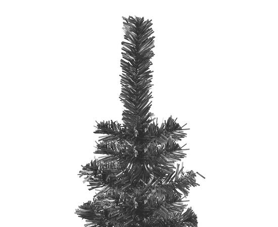 Brad de crăciun artificial subțire, negru, 180 cm, 3 image