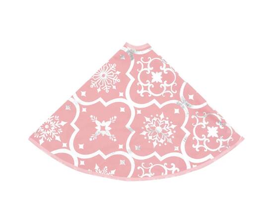 Covor fustă de brad crăciun cu șosetă, roz, 122 cm, țesătură, 5 image