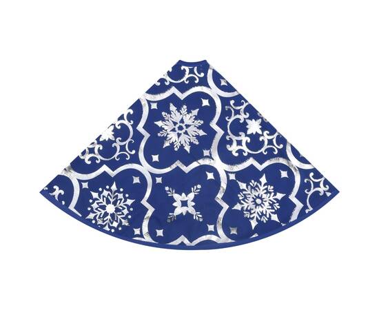 Covor fustă de brad crăciun cu șosetă albastru 122 cm țesătură, 5 image