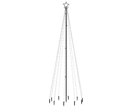 Brad de crăciun, 310 led-uri, alb cald, 300 cm, cu țăruș, 2 image