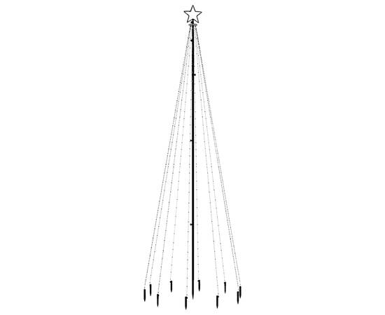 Brad de crăciun, 310 led-uri, alb rece, 300 cm, cu țăruș, 2 image