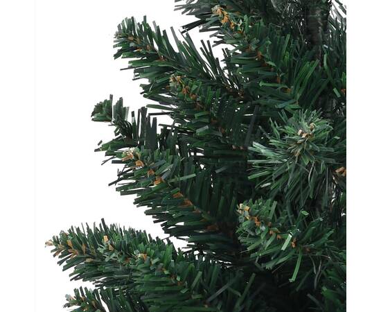 Brad de crăciun artificial cu suport, verde, 60 cm, pvc, 4 image