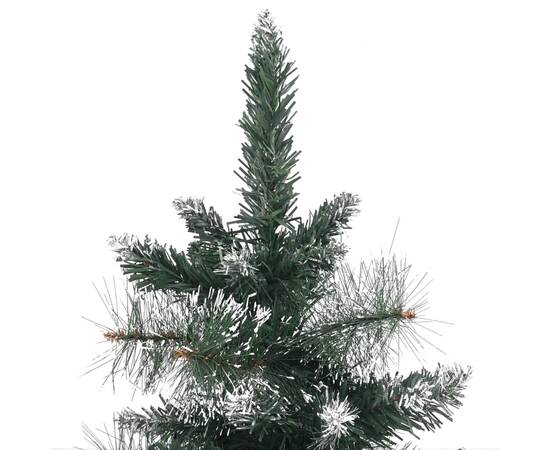 Brad de crăciun artificial cu suport verde și alb 60 cm pvc, 5 image