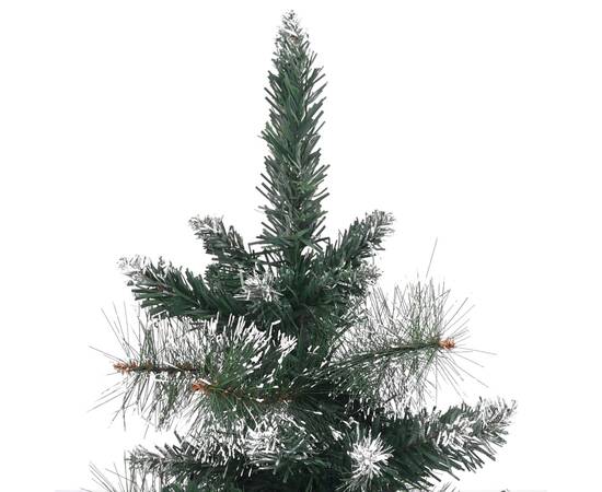 Brad de crăciun artificial cu suport verde și alb 90 cm pvc, 5 image