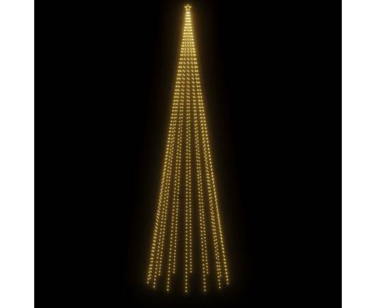 Brad de crăciun conic, 1134 led-uri, alb cald, 230x800 cm, 3 image