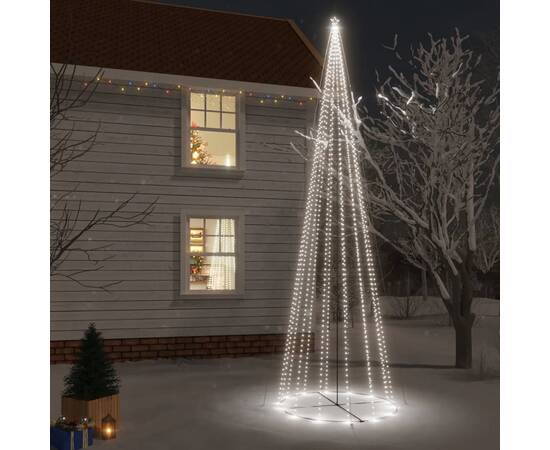 Brad de crăciun conic, 1134 led-uri, alb rece, 230x800 cm