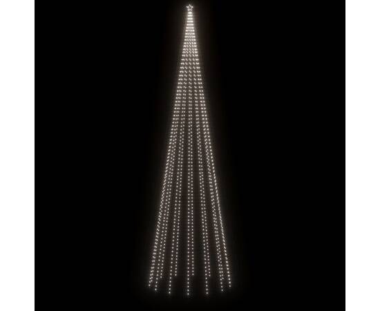 Brad de crăciun conic, 1134 led-uri, alb rece, 230x800 cm, 3 image