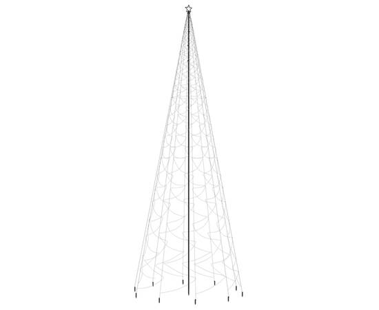 Brad de crăciun cu țăruș, 3000 led-uri, alb cald, 800 cm, 2 image