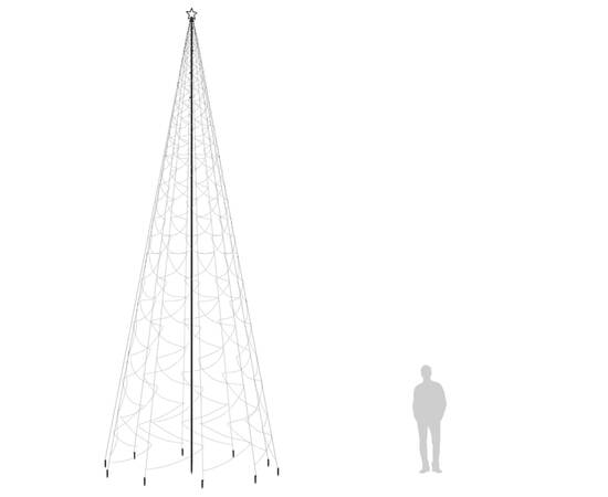 Brad de crăciun cu țăruș, 3000 led-uri, alb cald, 800 cm, 6 image