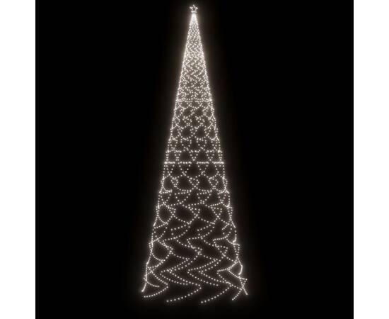 Brad de crăciun cu țăruș, 3000 led-uri, alb rece, 800 cm, 3 image