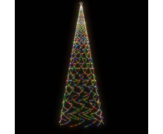 Brad de crăciun cu țăruș, 3000 led-uri, multicolor, 800 cm, 3 image