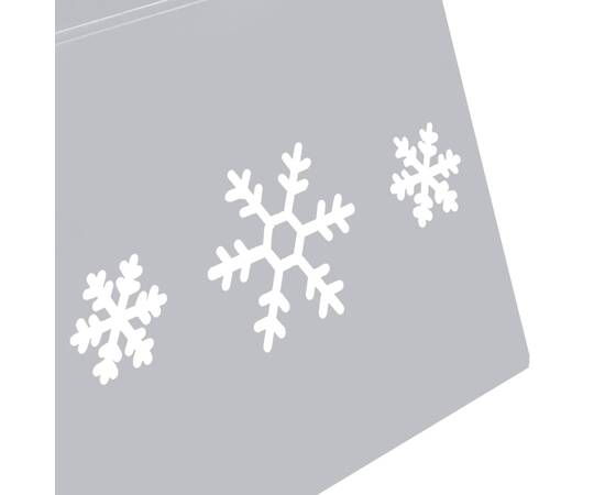 Fustă brad de crăciun, argintiu și alb, Ø68x25 cm, 6 image