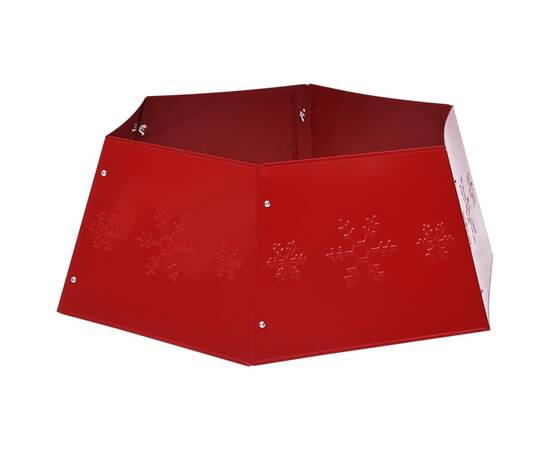Fustă brad de crăciun, roșu, Ø68x25 cm, 4 image