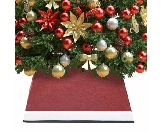 Fustă brad de crăciun, roșu și alb, 48x48x25 cm