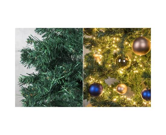 Hi brad de crăciun cu suport din metal, verde, 180 cm, 3 image