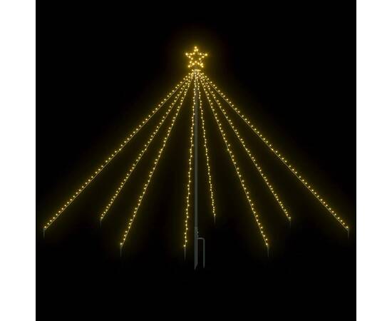 Cascadă lumini pom crăciun 2,5 m interior/exterior 400 leduri, 3 image
