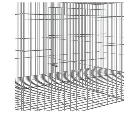 Cușcă pentru iepuri, 3 panouri, 163x79x54 cm, fier galvanizat, 6 image