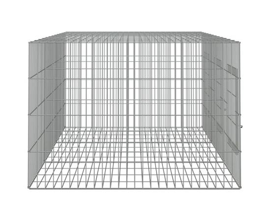 Cușcă pentru iepuri, 3 panouri, 163x79x54 cm, fier galvanizat, 5 image