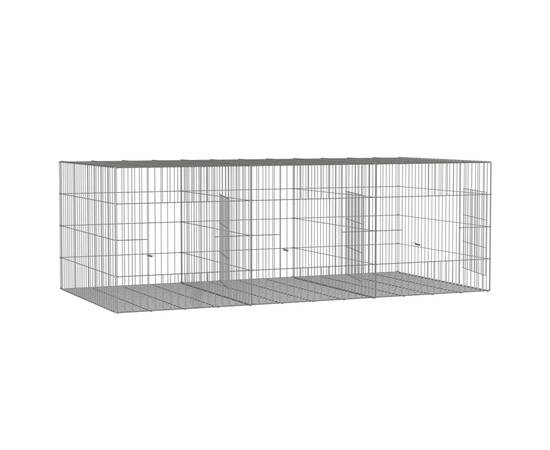 Cușcă pentru iepuri, 3 panouri, 163x79x54 cm, fier galvanizat, 4 image