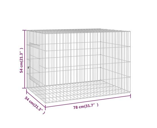 Cușcă pentru iepuri, 78x54x54 cm, fier galvanizat, 7 image