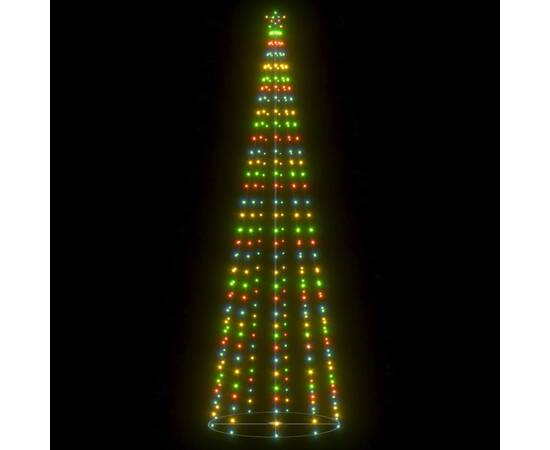 Decorațiune brad crăciun conic 330 led-uri colorate 100x300 cm, 4 image